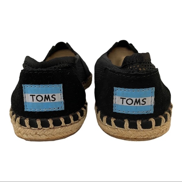Toms New Women’s Classics Black Mesh Espadrille - Picture 6 of 9